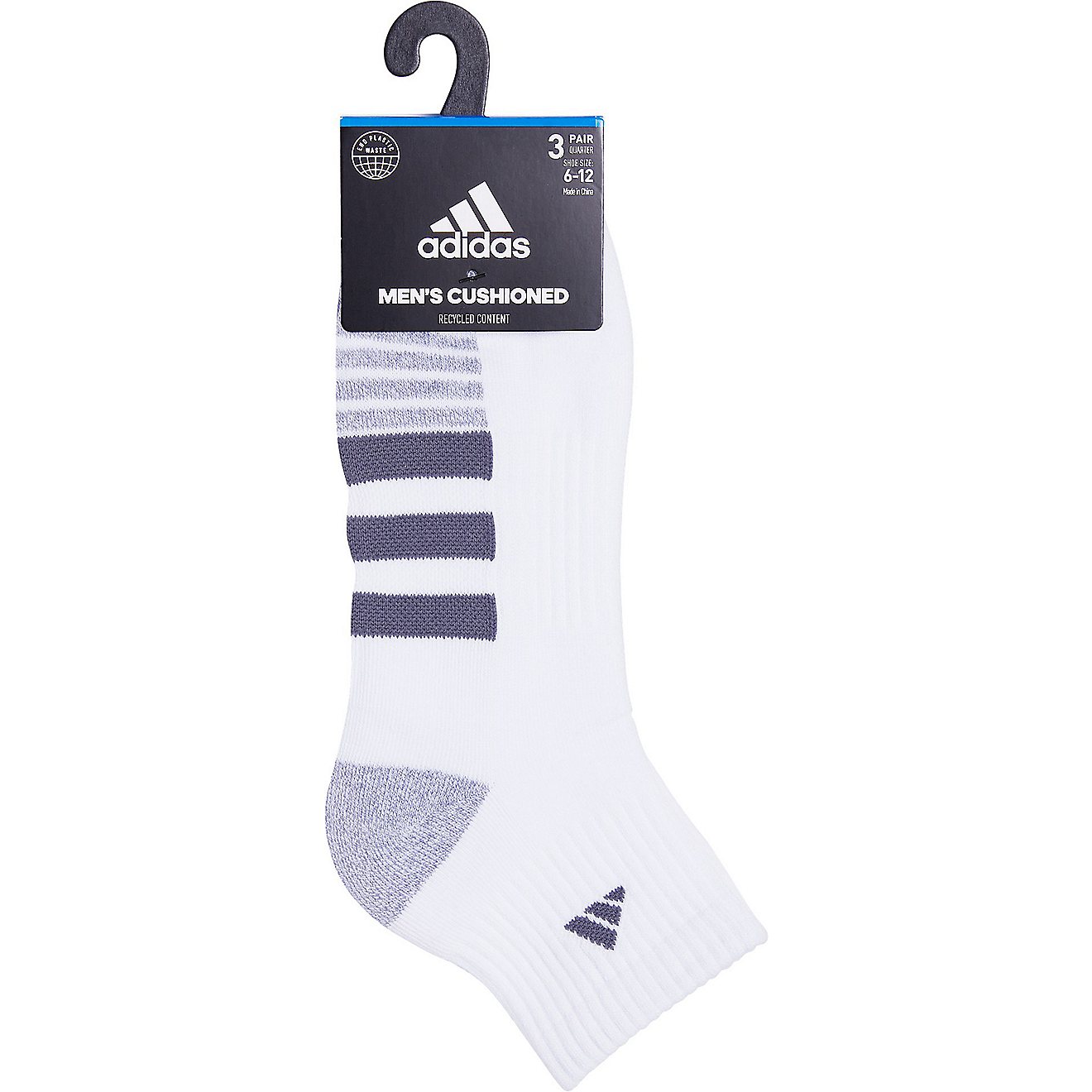 adidas Men's Cushioned 3.0 Quarter Socks 3-Pack                                                                                  - view number 6