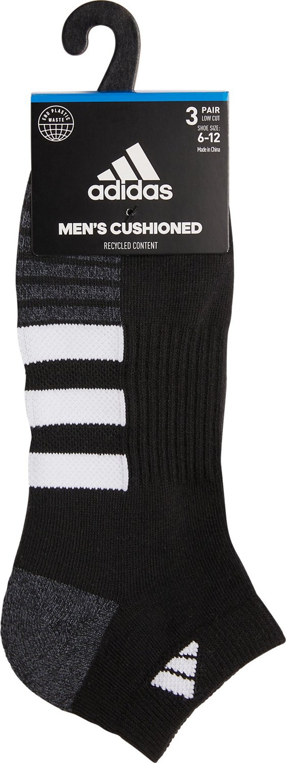 adidas Men's Cushioned 3.0 Low-Cut Socks 3-Pack | Academy