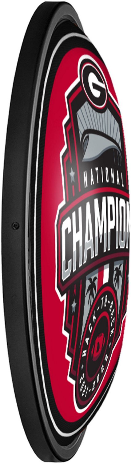 The Fan-Brand University of Georgia National Champions Round Slimline Lighted Sign - view number 3