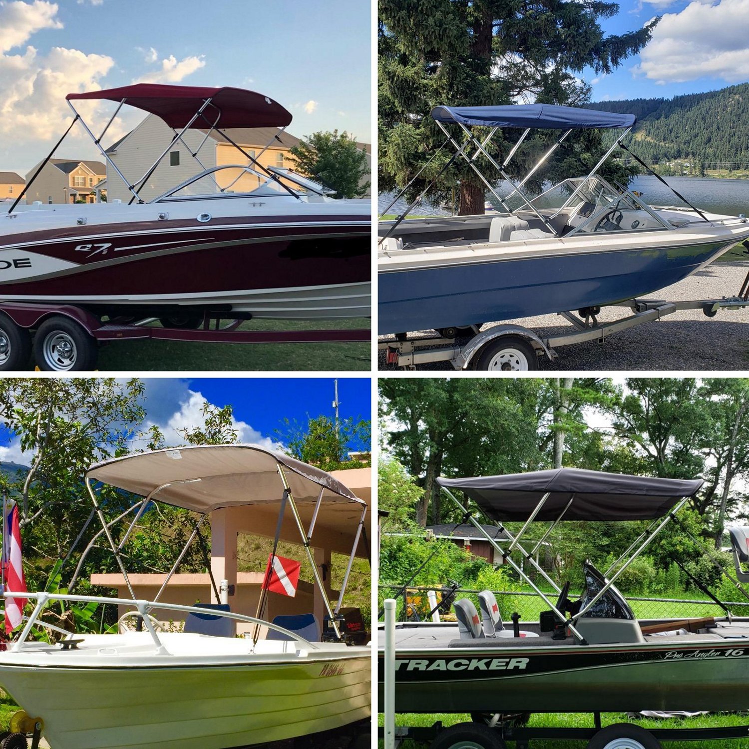 Leader Accessories 3Bow Bimini Top Free Shipping at Academy