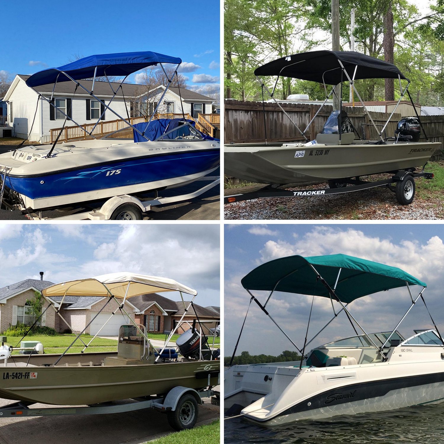 Leader Accessories 4-Bow Bimini Top                                                                                              - view number 7