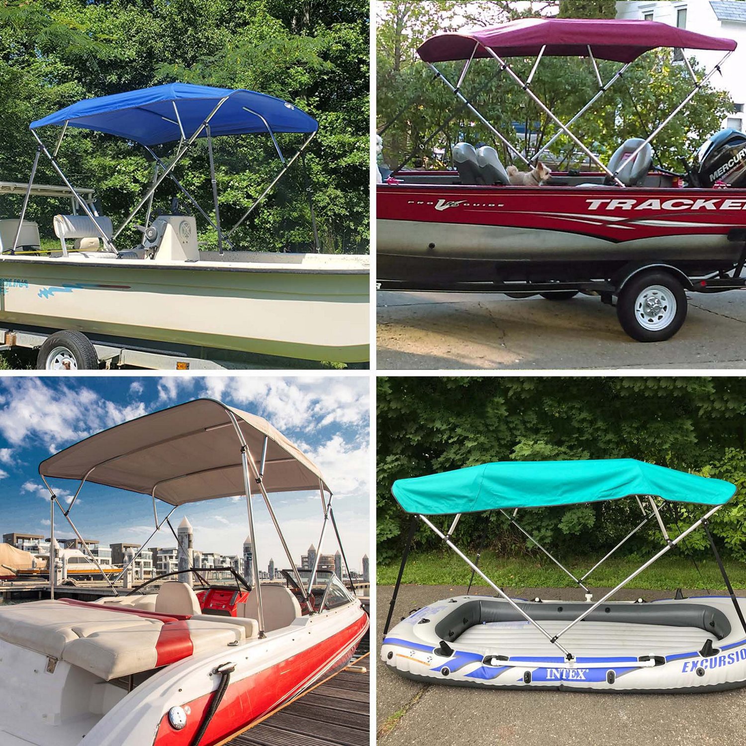 Leader Accessories 4-Bow Bimini Top                                                                                              - view number 8