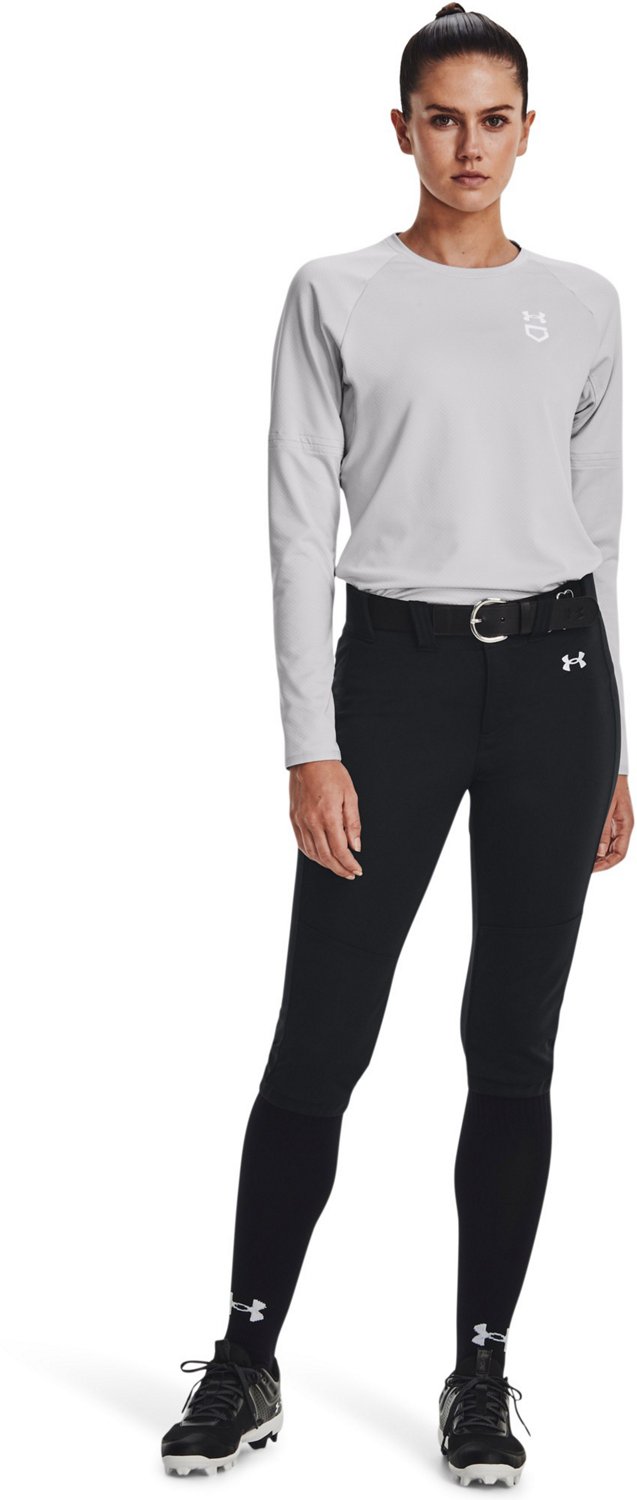 Under Armour UA Utility Softball Pants Womens Large Black Fitted Style  1281968