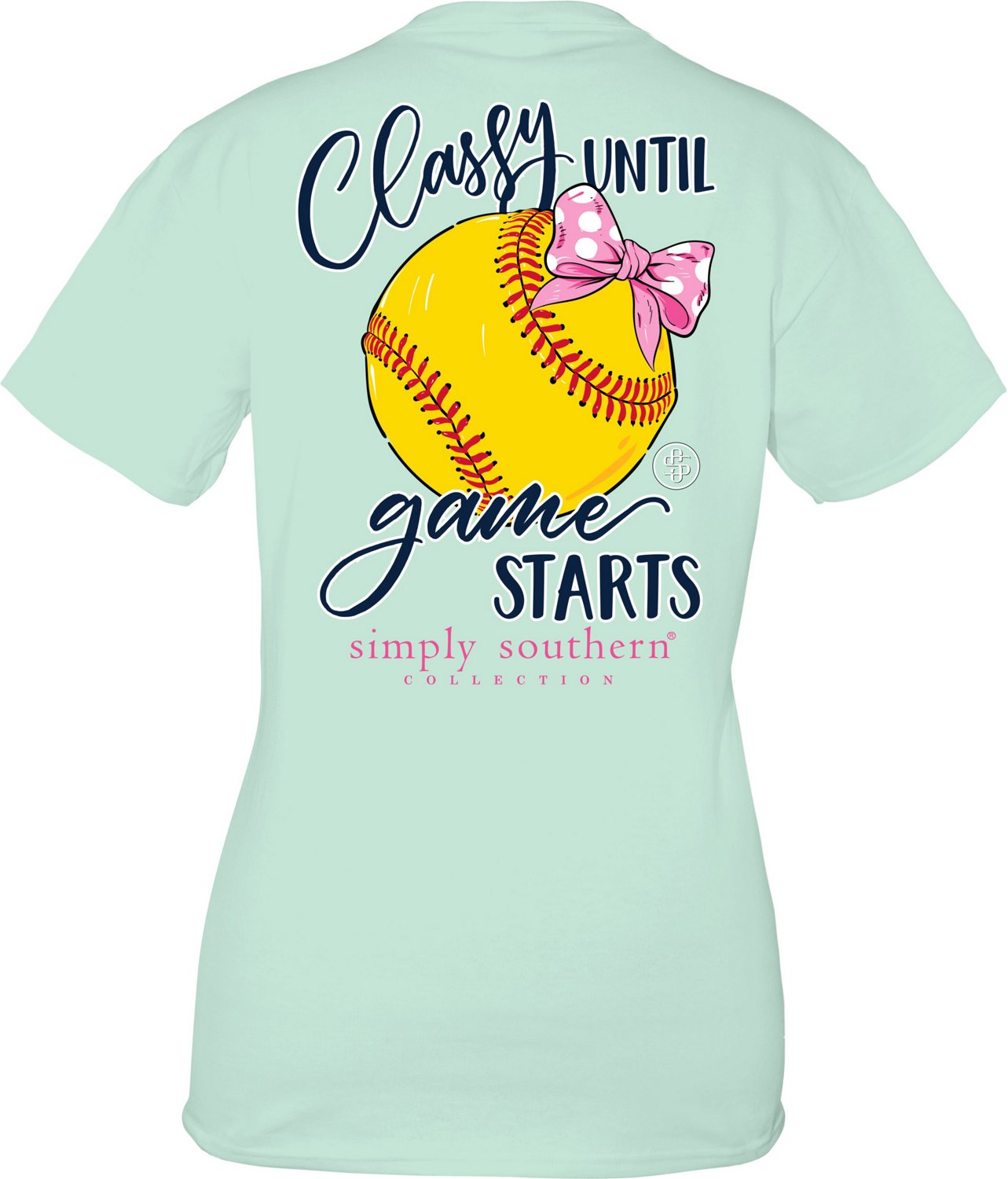 Simply Southern Women's Classy Softball Tshirt Academy