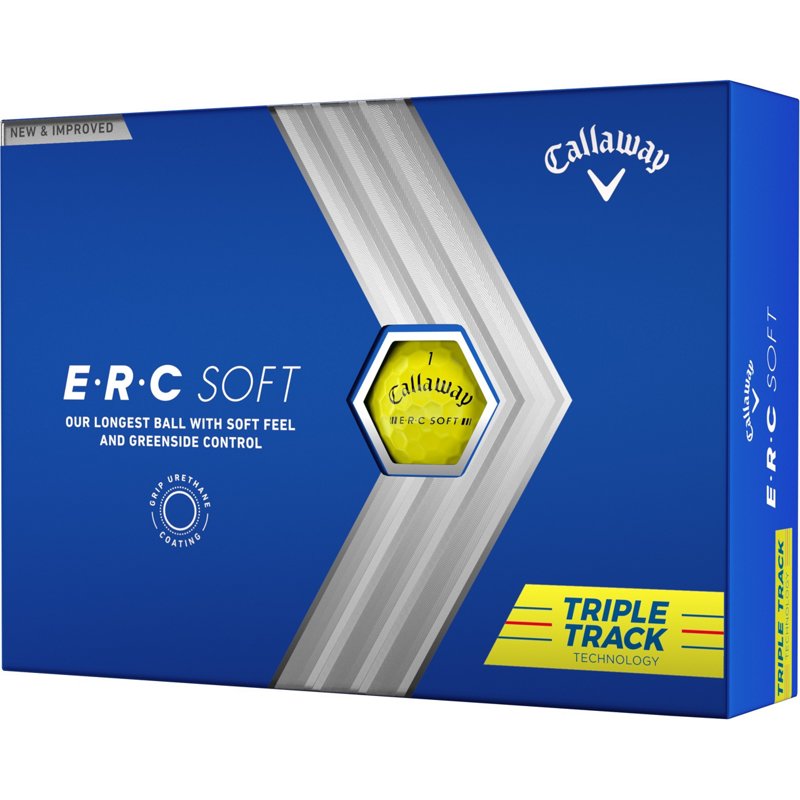 Callaway Golf 2023 ERC Soft Triple Track Golf Ball-Yellow