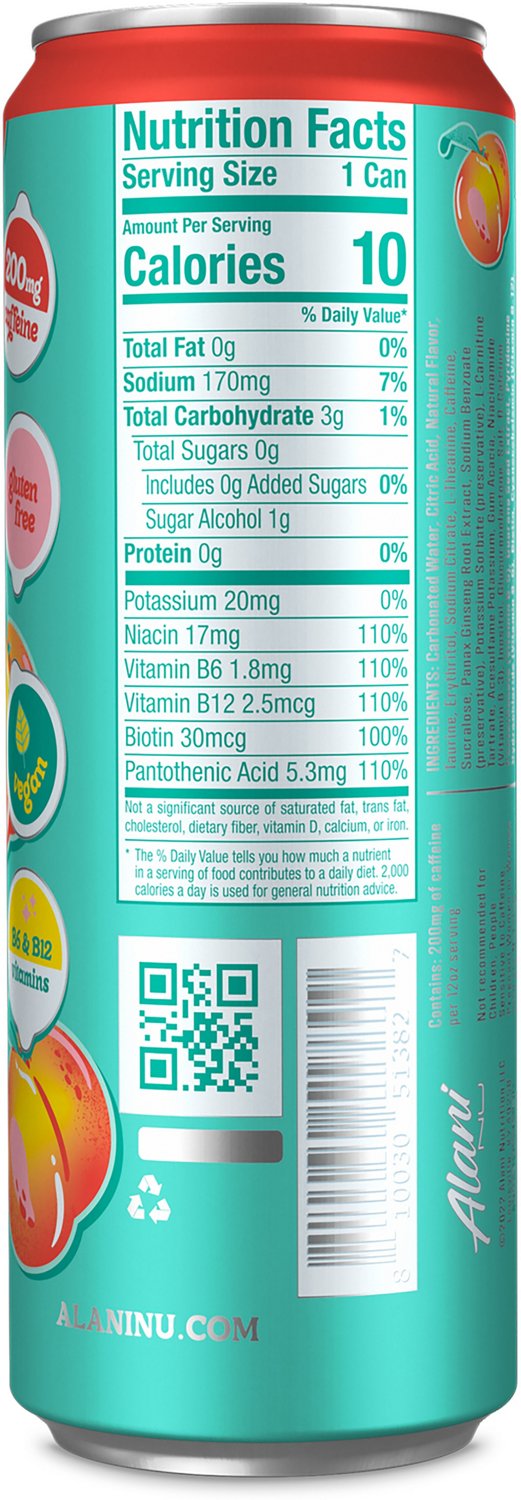 Alani Nu Energy Juicy Peach 12 oz - view number 2