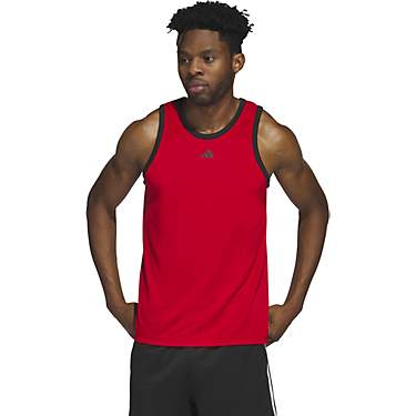 adidas Men's 3-Stripes Basketball Tank Top                                                                                      