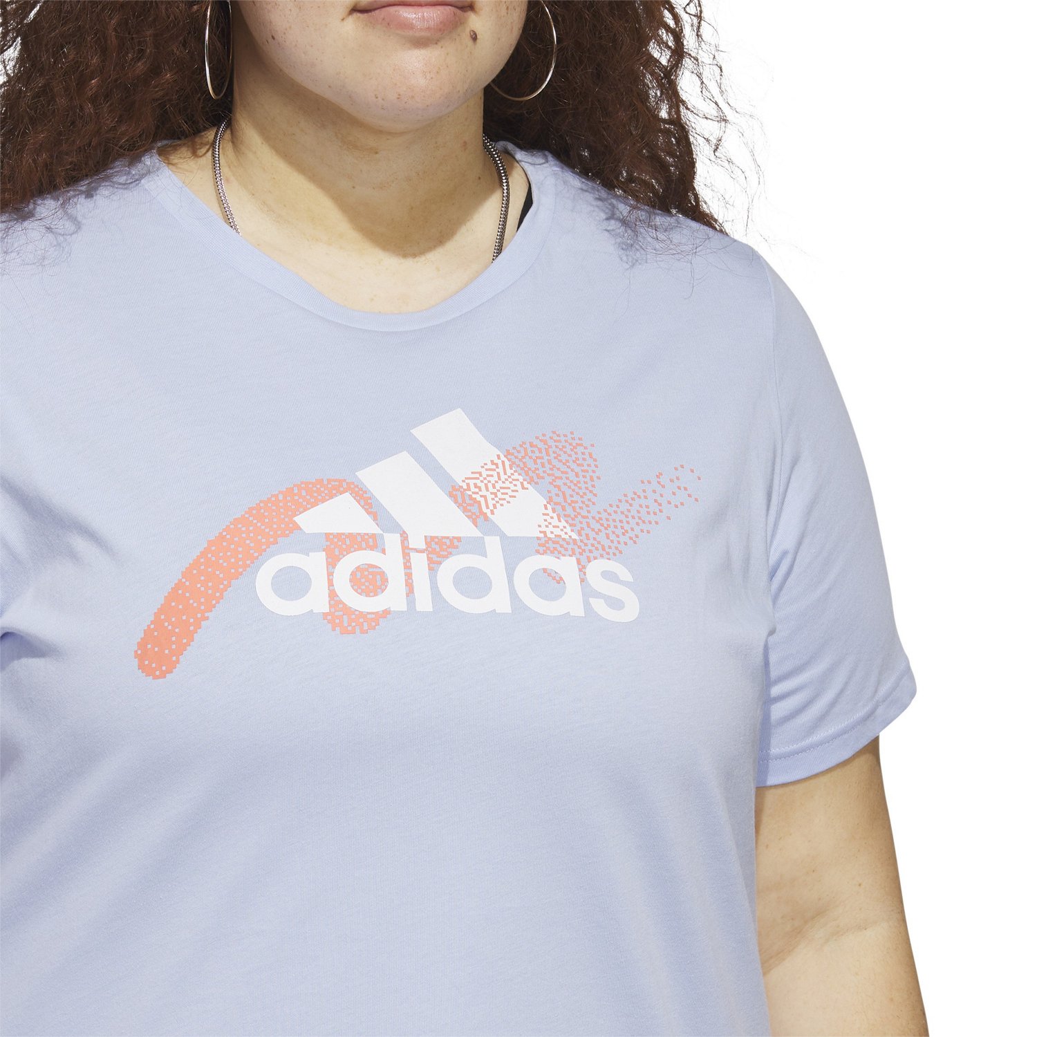 adidas Women's 2-Tone Graphic Plus Size Short Sleeve T-shirt                                                                     - view number 4