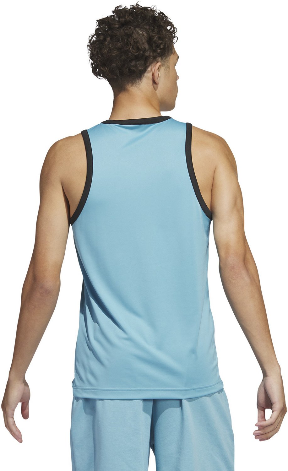 adidas Men's 3-Stripes Basketball Tank Top                                                                                       - view number 2