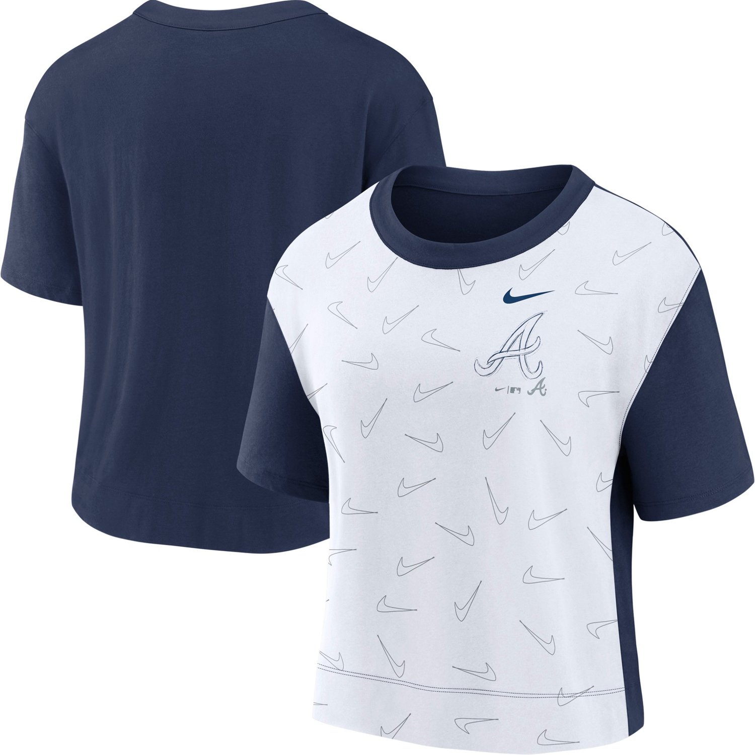 Nike Women's Atlanta Braves Team Line Up High Hip Fashion Graphic T-shirt  - view number 3