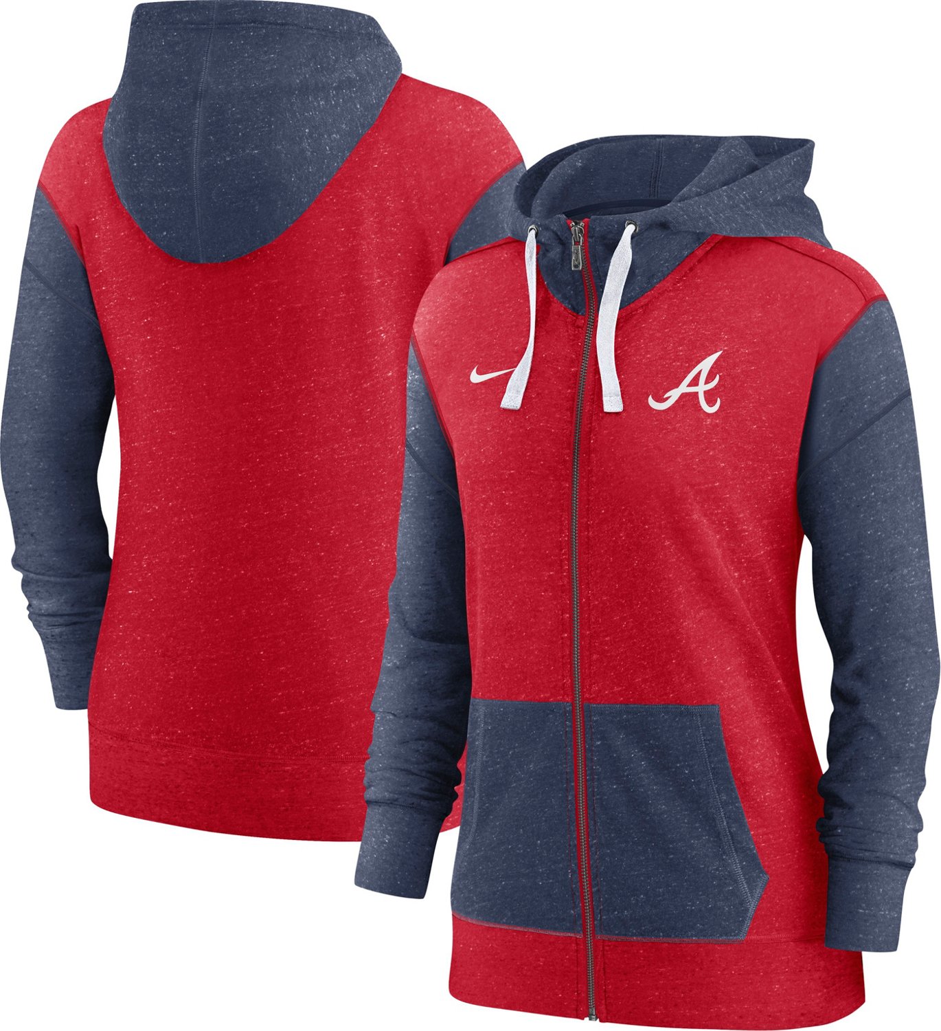 Nike Women's Atlanta Braves Baseball Gym Full-Zip Hoodie                                                                         - view number 3