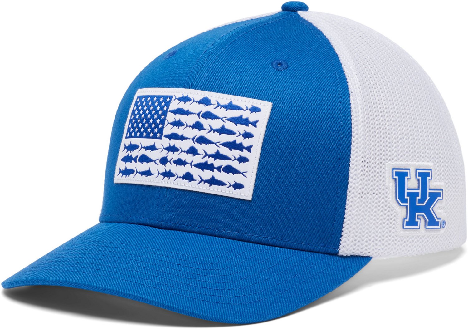 Youth Columbia Navy Dallas Cowboys PFG Mesh Snapback Hat