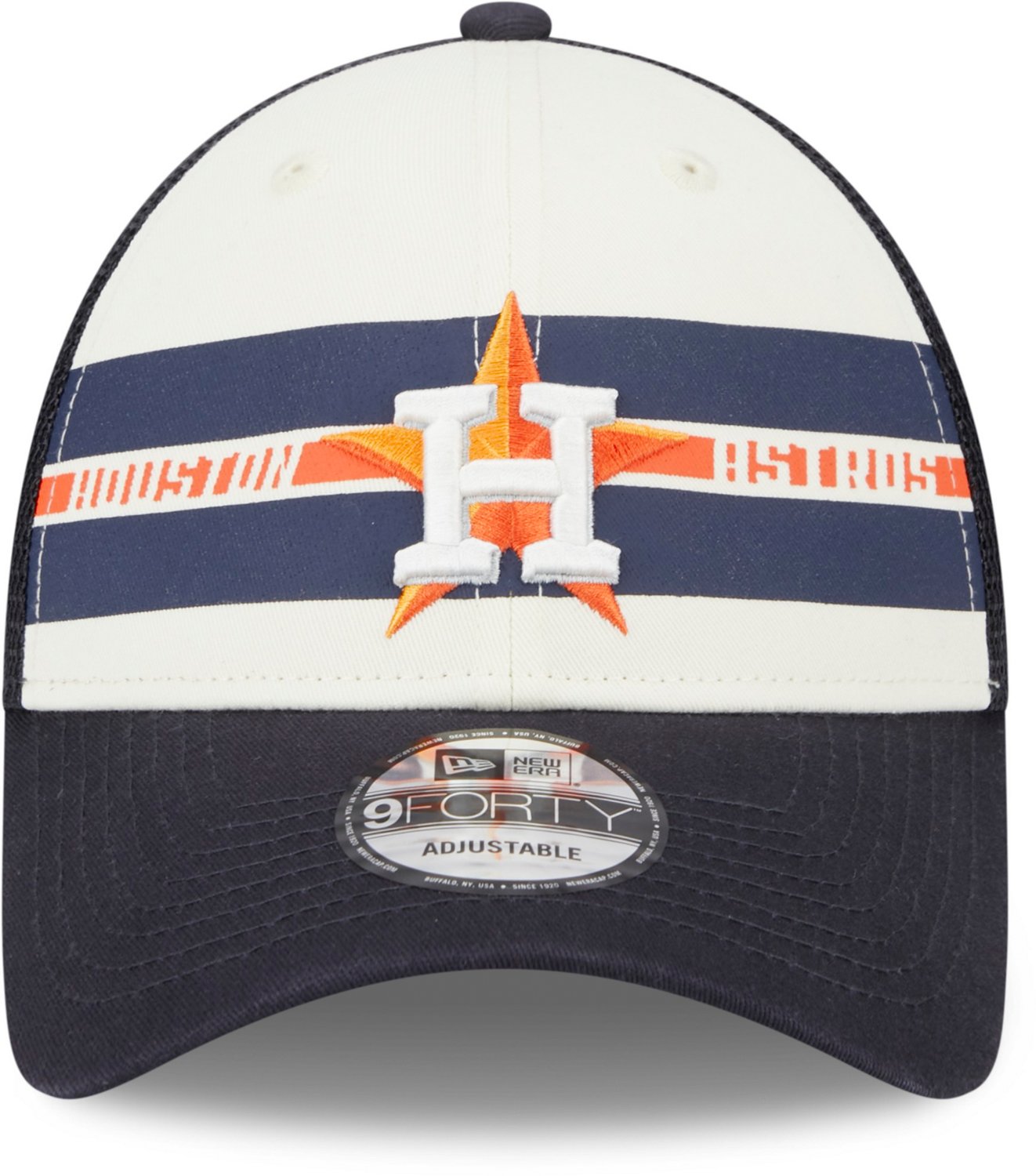 New Era Men's Houston Astros Team Stripes 9FORTY Cap | Academy