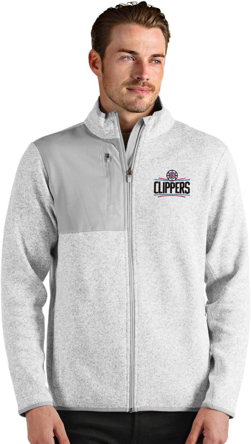 Antigua Men's Los Angeles Clippers Fortune Full Zip Jacket | Academy