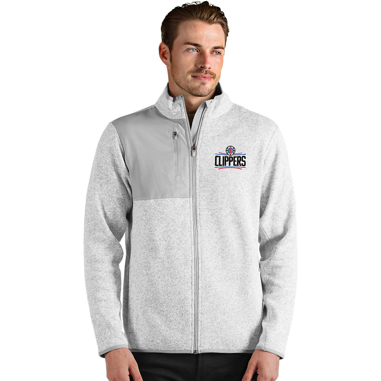 Antigua Men's Los Angeles Clippers Fortune Full Zip Jacket | Academy