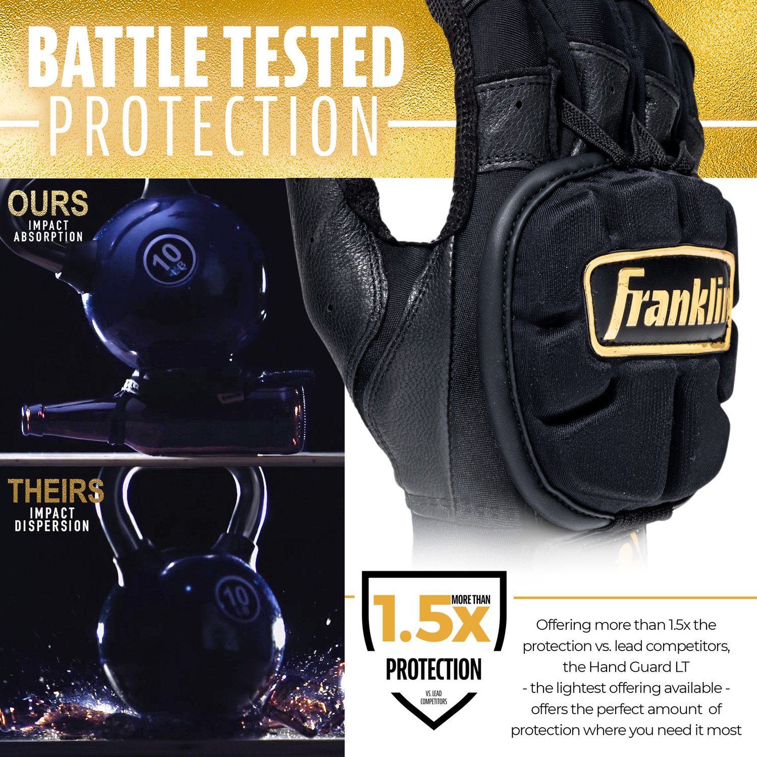 Franklin Adult MLB CFX PRT Series LT Hand Guard                                                                                  - view number 7