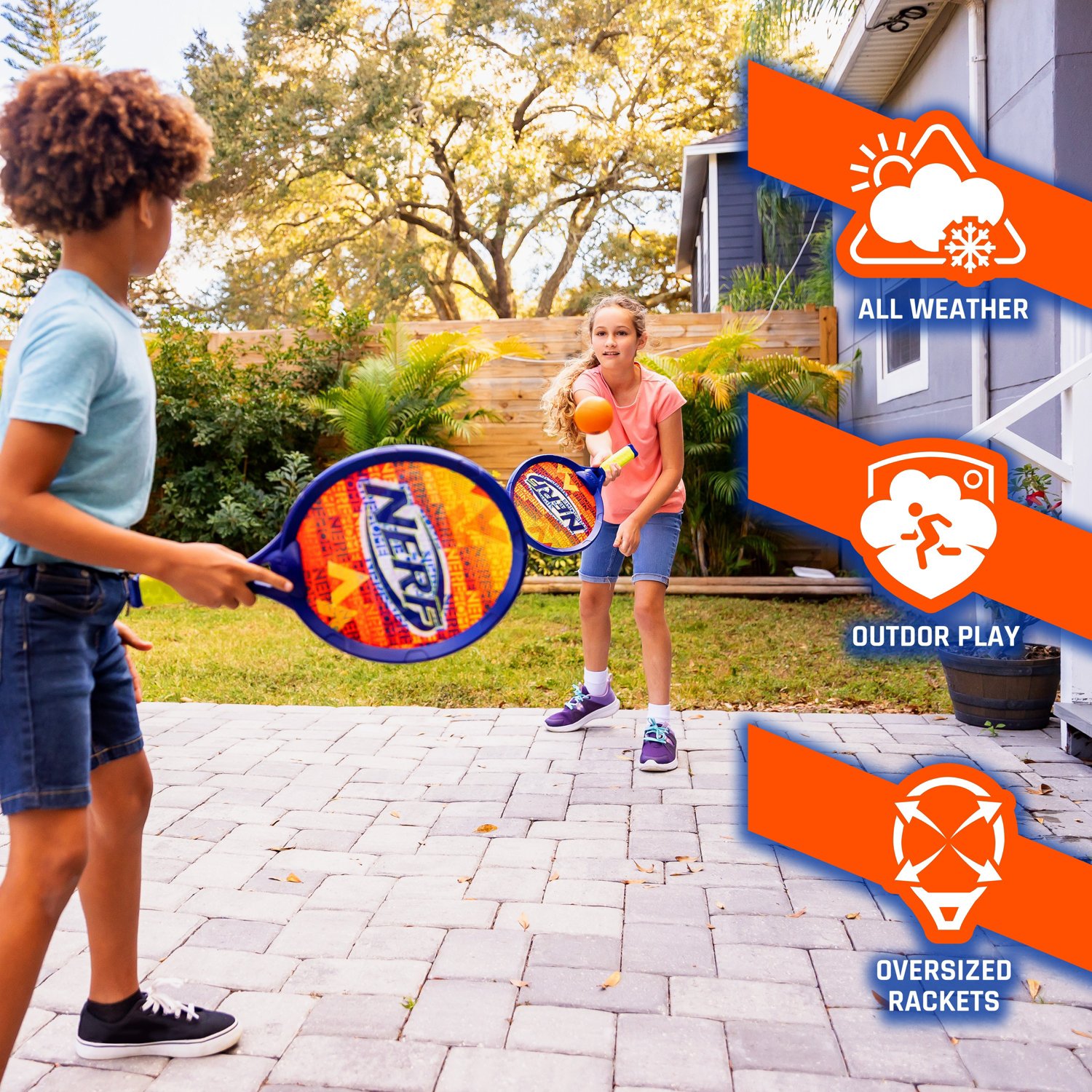 Franklin Kids' NERF Small Driveway Tennis Set - view number 6