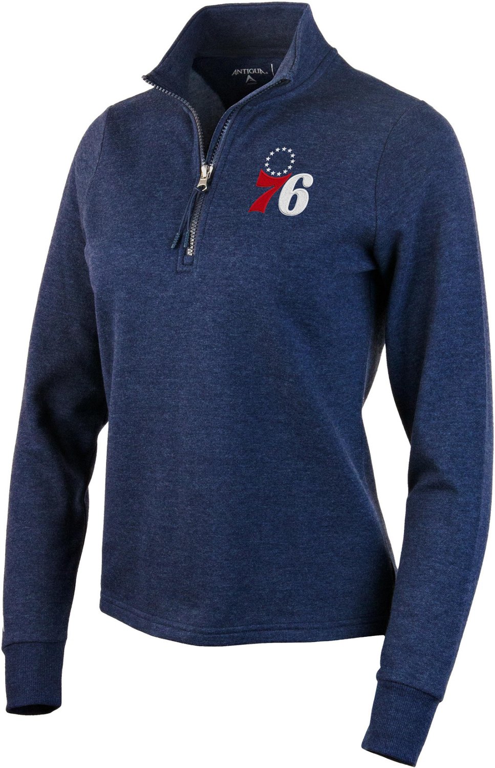 Antigua Women's Philadelphia 76ers Action 1/4-Zip Pullover