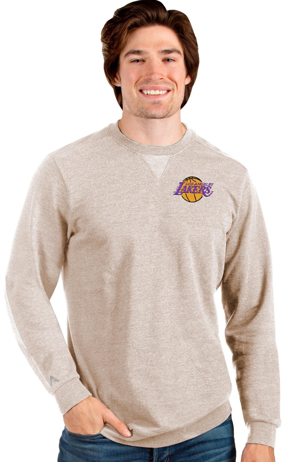 Antigua Men's Los Angeles Lakers Reward Crew Sweatshirt
