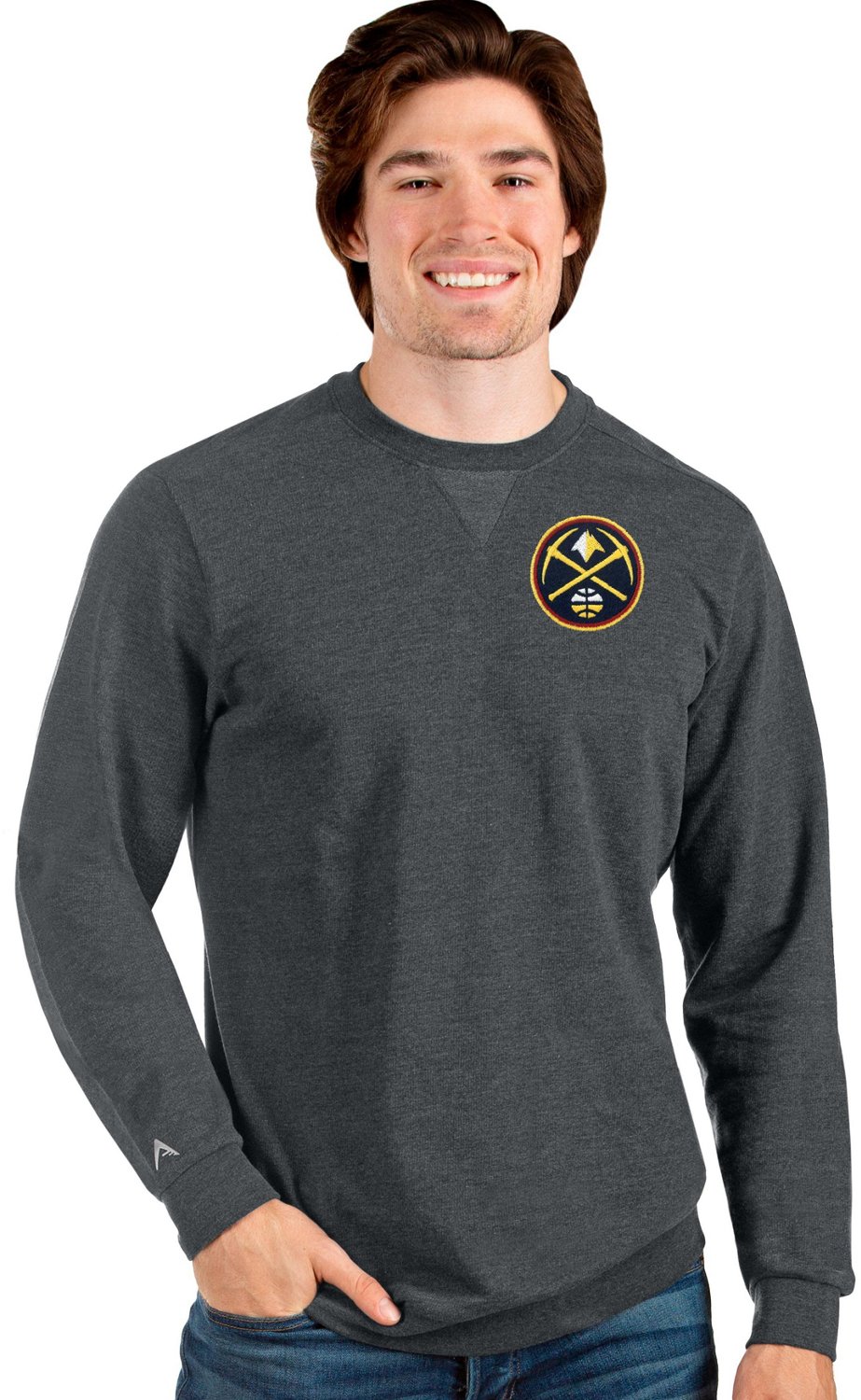 Antigua Men's Denver Nuggets Reward Crew Sweatshirt