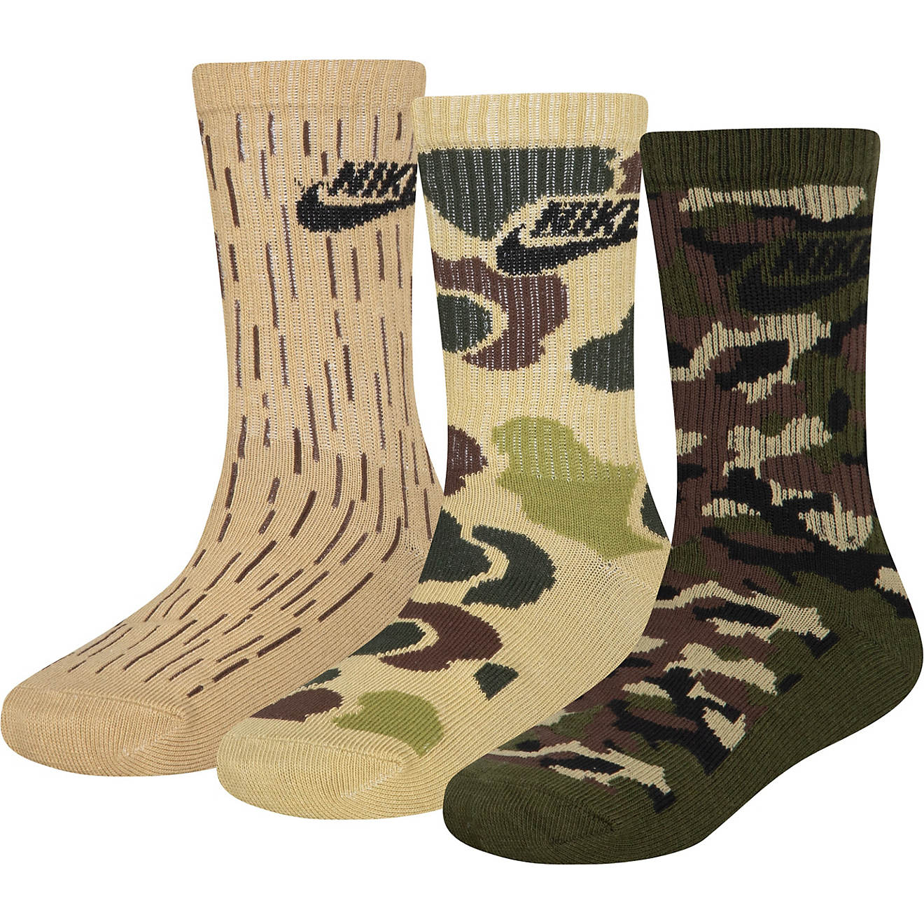Nike Youth Camo Crew Socks 3-Pack                                                                                                - view number 1