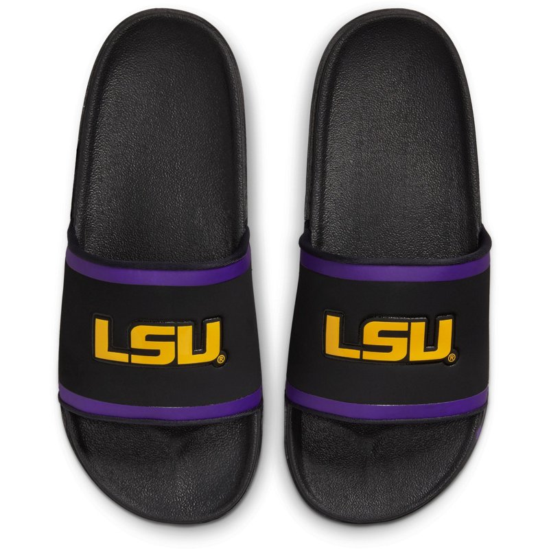 Nike Men's Louisiana State University Offcourt Slides Black/Dark Purple, 15 - NCAA Novelty at Academy Sports