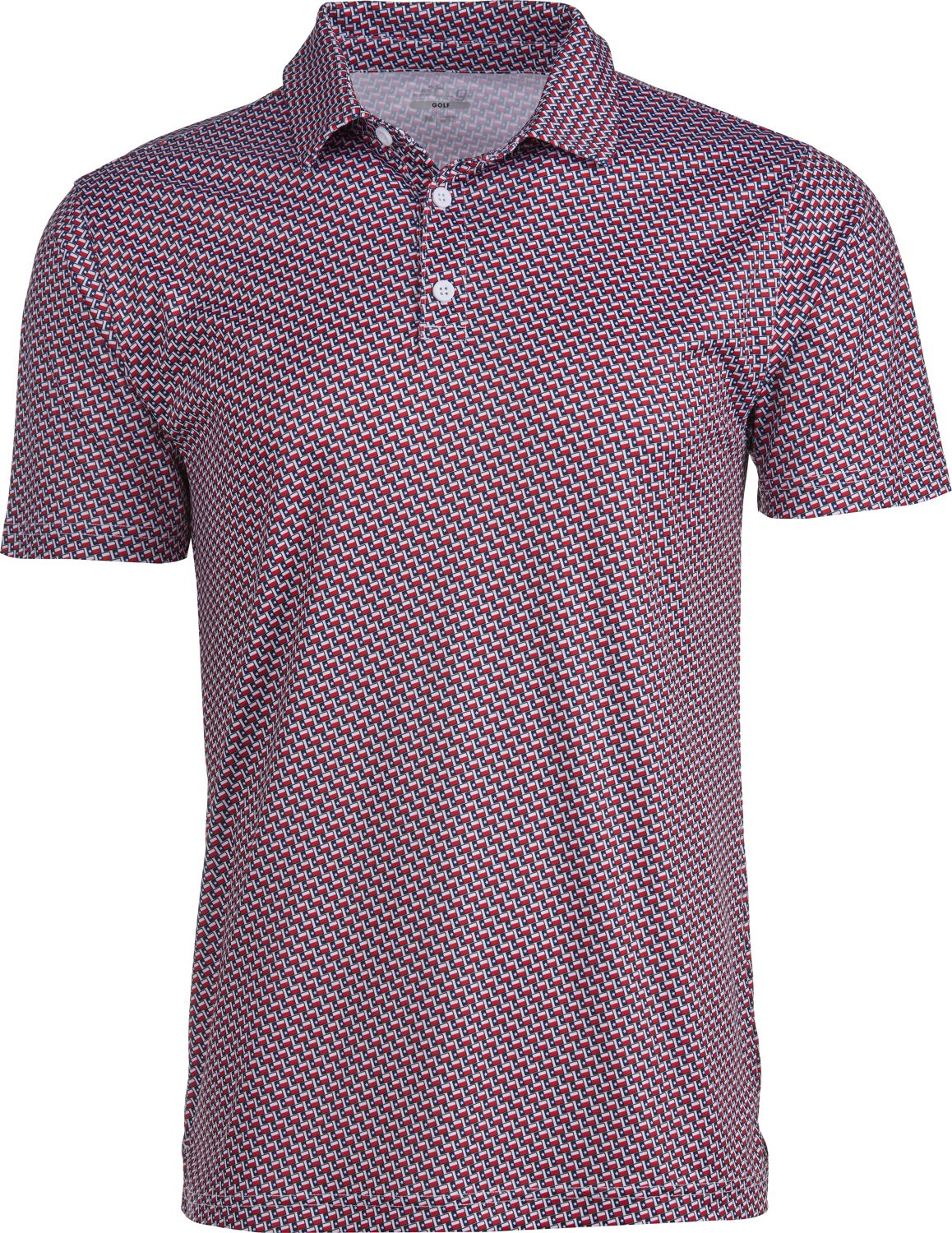 BCG Men's Golf Ditsy Print Polo Shirt | Free Shipping at Academy
