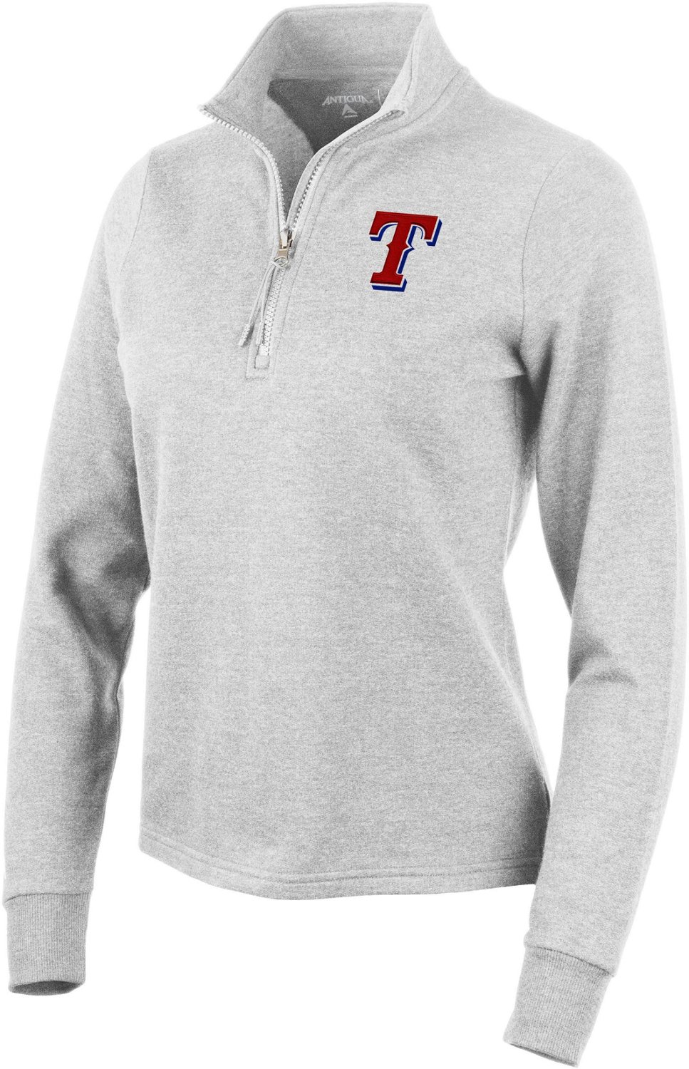 Texas Rangers Antigua Compression Long Sleeve Button-Down Shirt -  Black/White