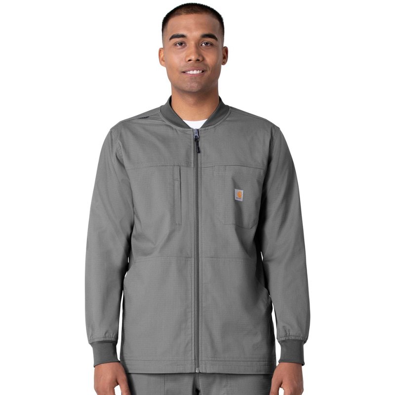 Carhartt Men's Utility Warm-Up Jacket Grey, Small - Men's Work Jackets at Academy Sports product image