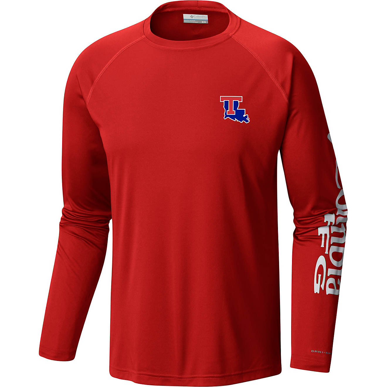 Columbia Sportswear Men's Louisiana Tech University Terminal Tackle Fish Flag Long Sleeve T-shirt                                - view number 1