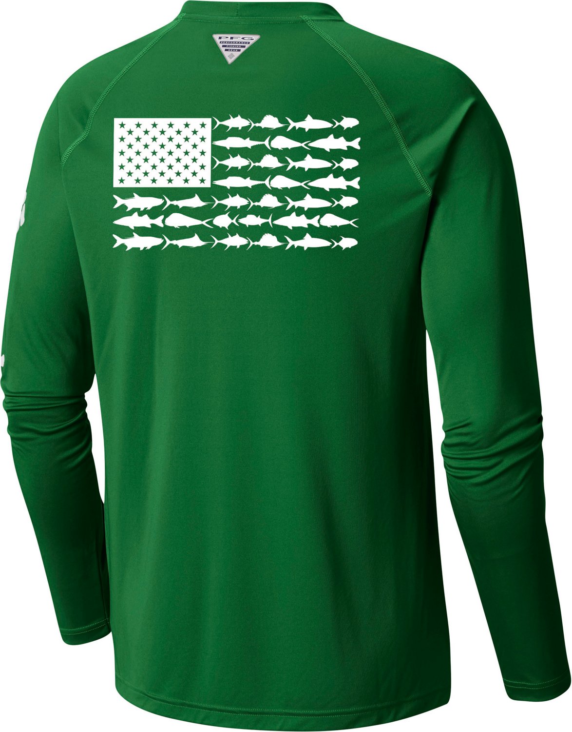 Columbia Sportswear Men's University of Miami Terminal Tackle Fish Flag  Long Sleeve T-shirt