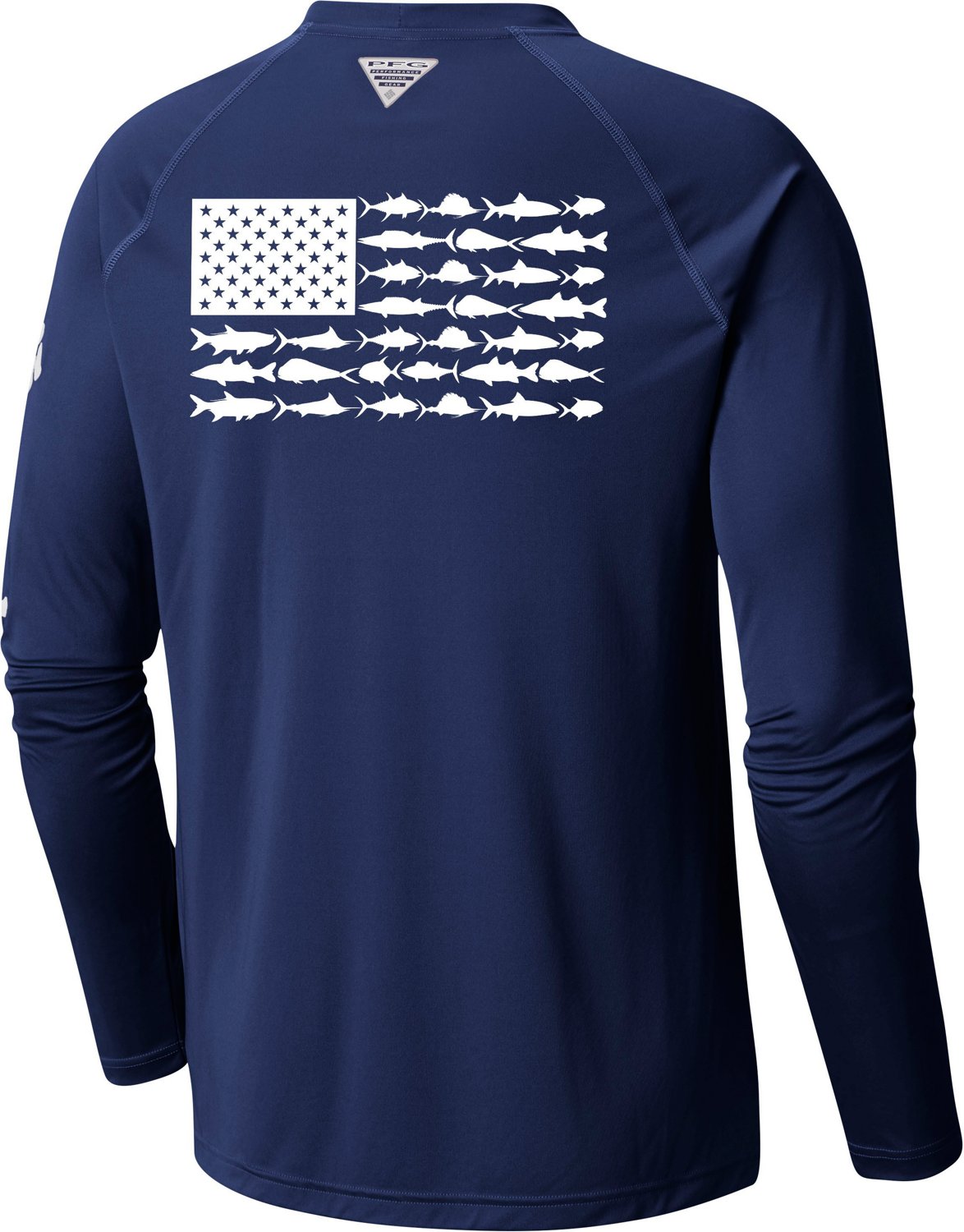 Columbia Men's Terminal Tackle PFG State Fish Flag Long Sleeve Shirt