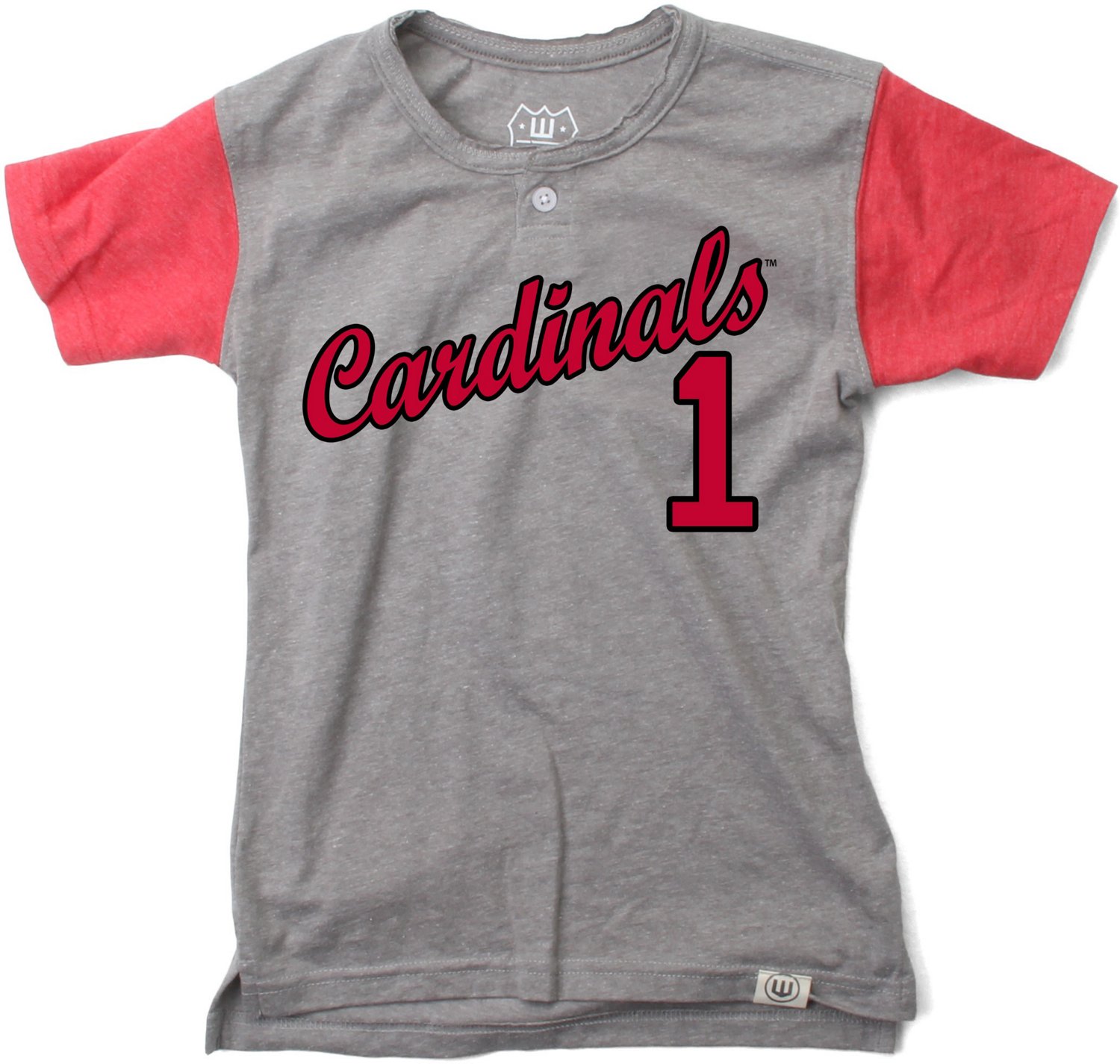 Wes and Willy Boys' University of Louisville Baseball Henley Short Sleeve T- shirt