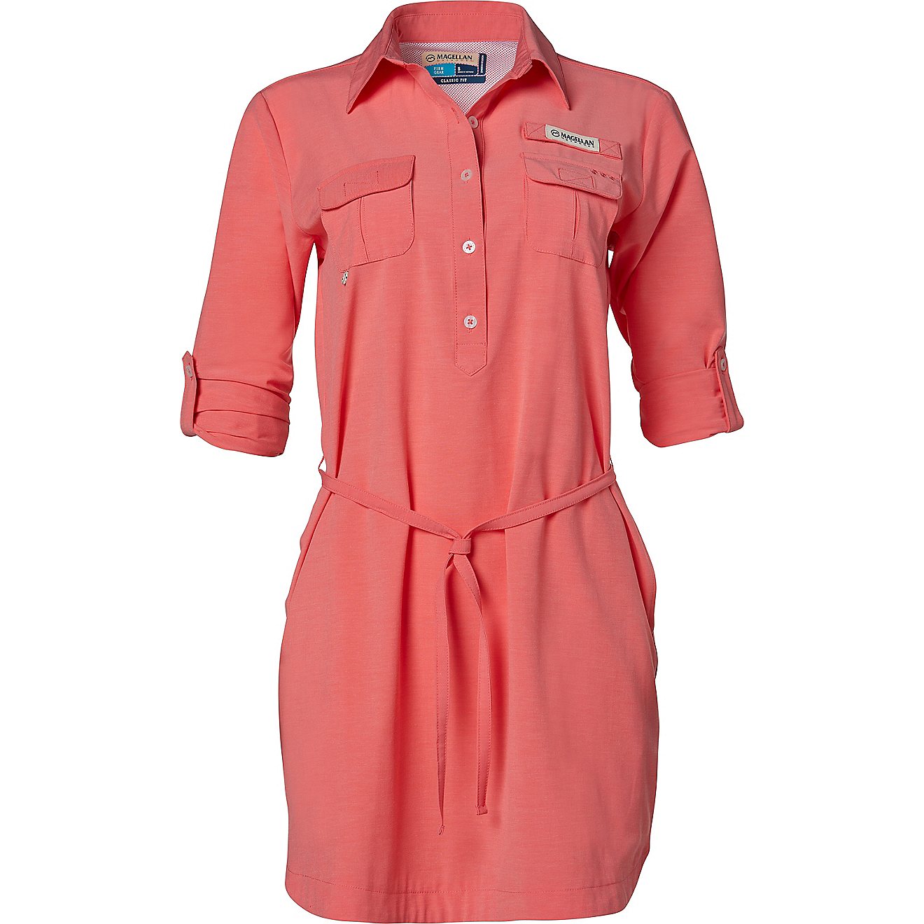 Magellan Outdoors Women's Southern Summer Solid Long Sleeve Fishing Shirt Dress                                                  - view number 3