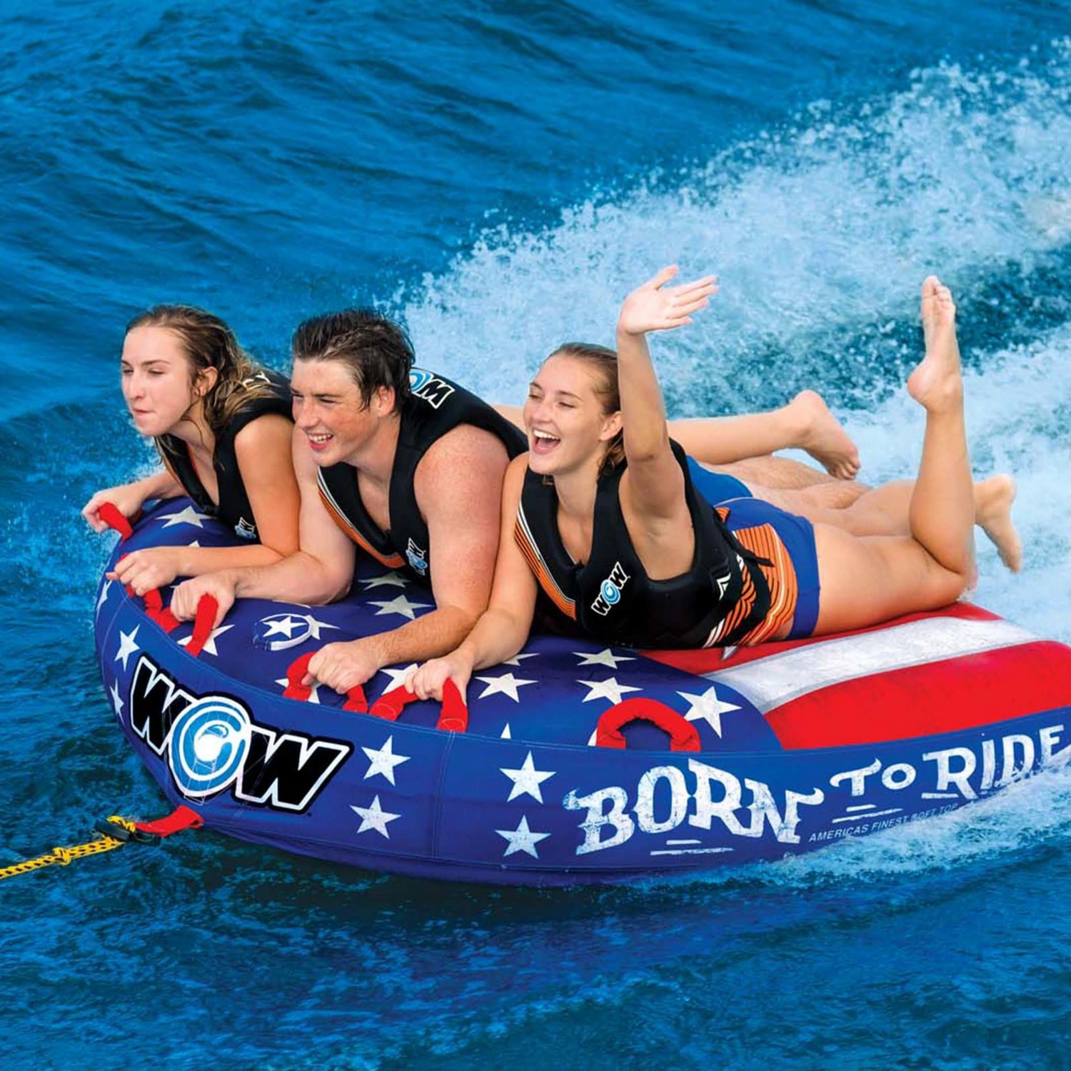 WOW Watersports Born to Ride 3 Person Soft Top Deck Tube Towable - view number 3