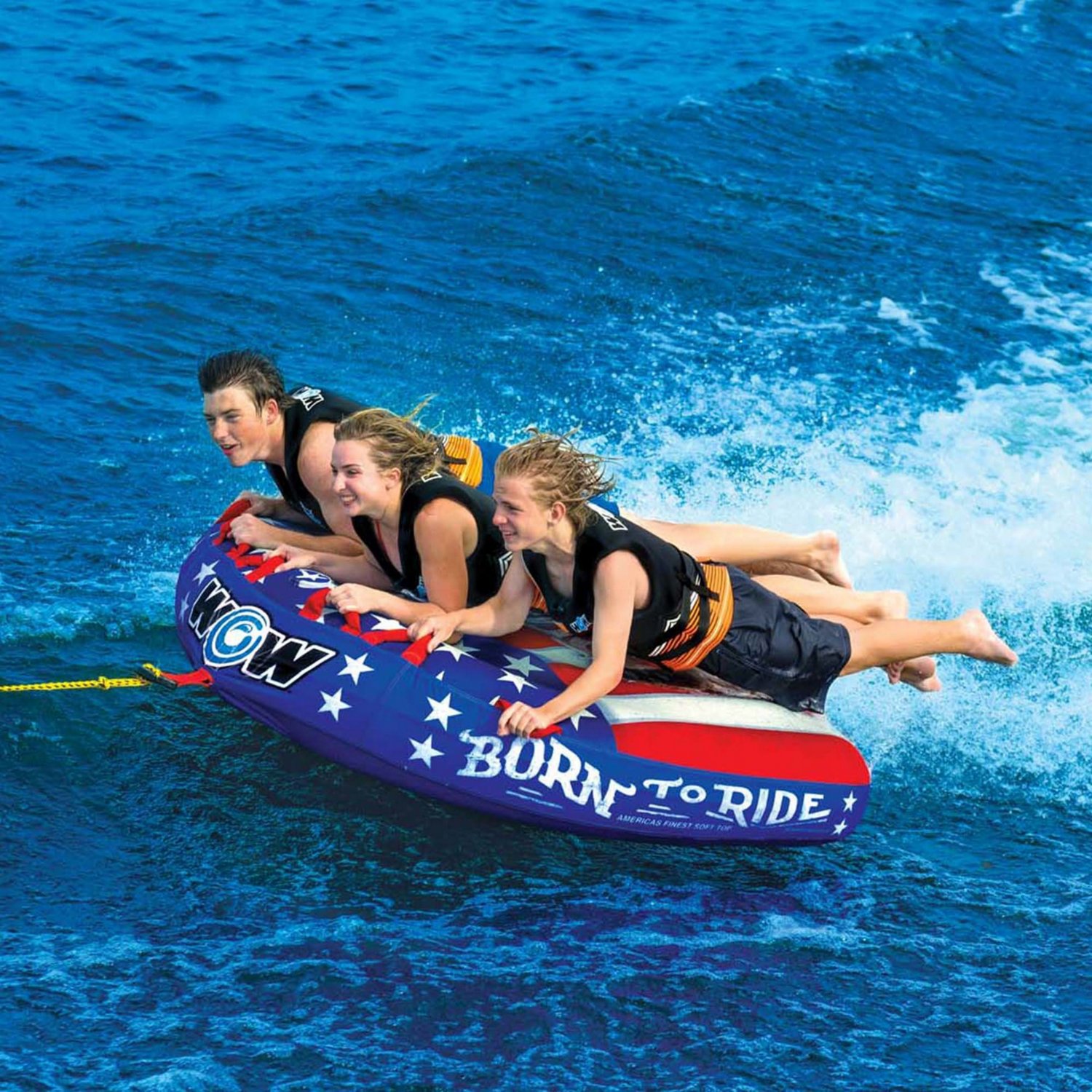WOW Watersports Born to Ride 3 Person Soft Top Deck Tube Towable - view number 4