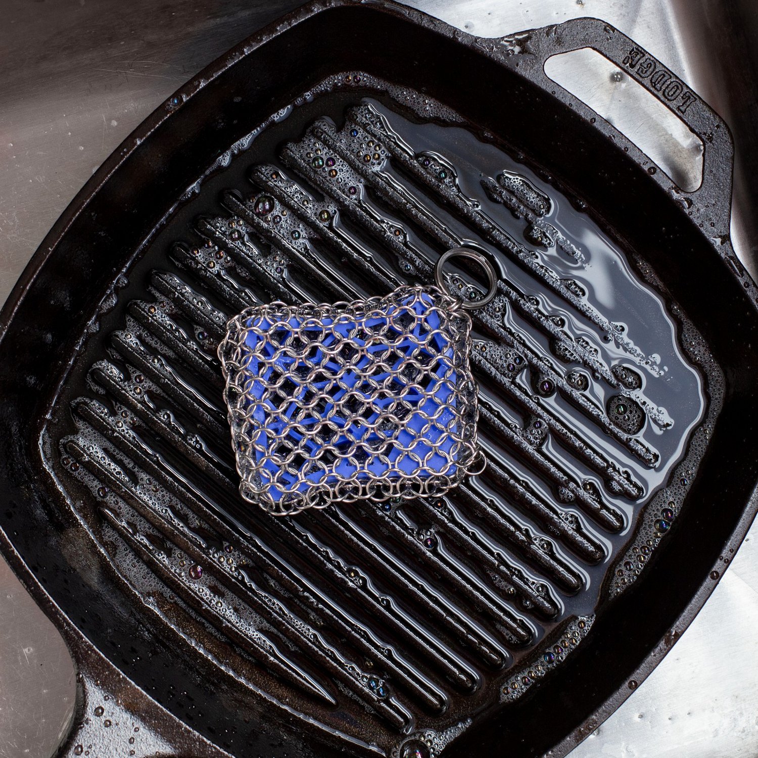 Lodge Square Chainmail Scrubbing Pad                                                                                             - view number 5