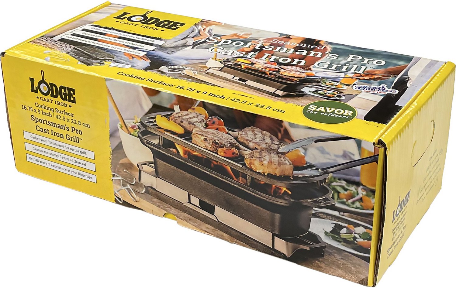 Lodge Sportsman's Pro Cast Iron Grill                                                                                            - view number 4