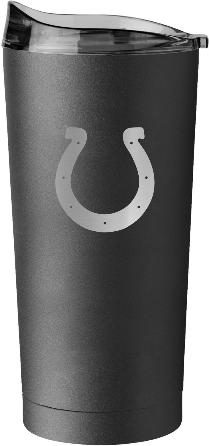 Logo Brands Indianapolis Colts Etch Black Powder Coat 20 oz Tumbler - view number 1