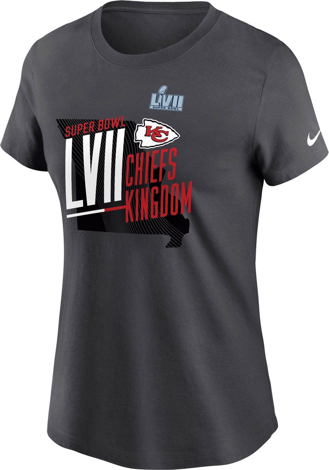 Official kansas city Chiefs nike black 2022 super bowl bound T