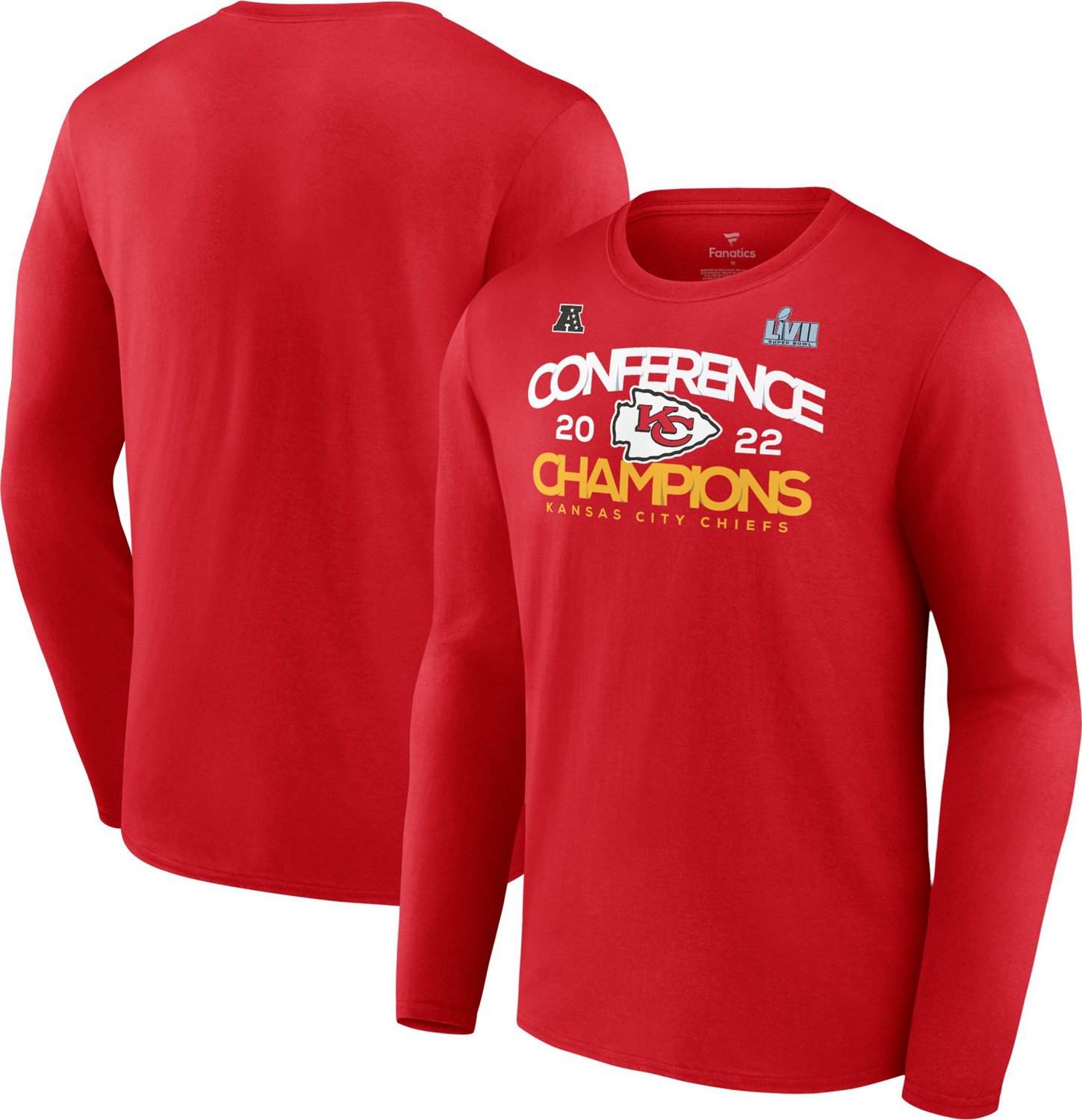 Fanatics Men's Kansas City Chiefs 2022 AFC Champs Shadow Cast Long Sleeve T-Shirt - view number 3