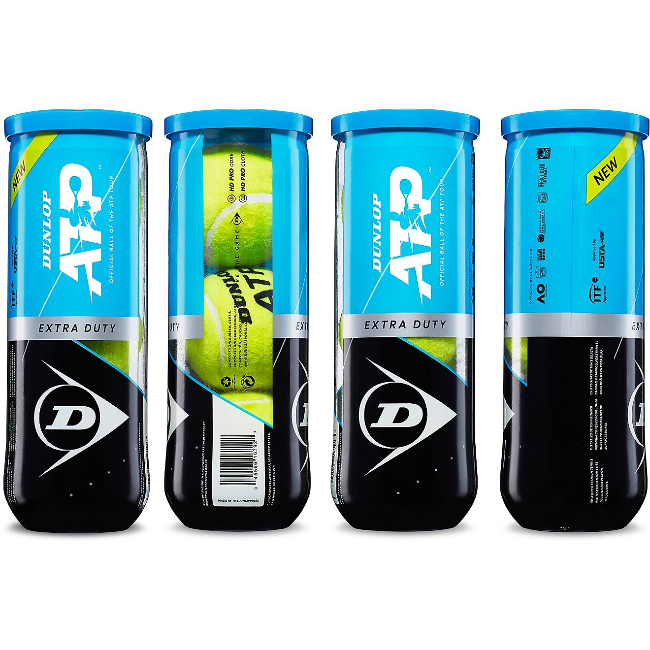 Dunlop ATP Tour Gold XS Tennis Balls 3 Pack                                                                                      - view number 3