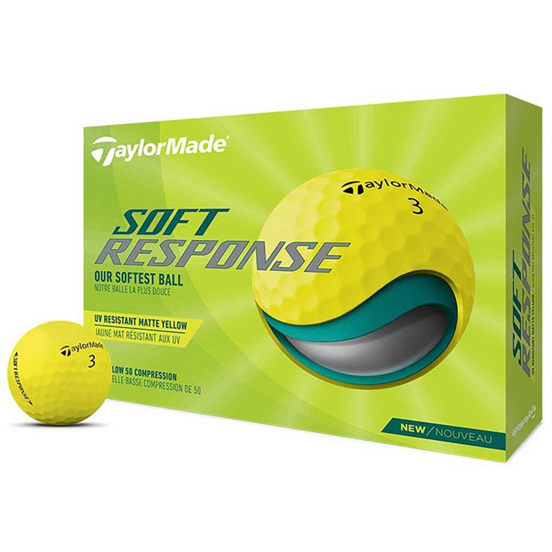 Photos - Golf TaylorMade  Soft Response Matte  Ball 12-Pack Yellow -  Balls at Academy Sports N7640801 2022