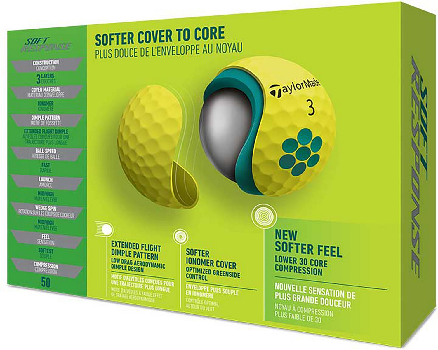 TaylorMade 2022 Soft Response Matte Golf Ball 12-Pack                                                                            - view number 2