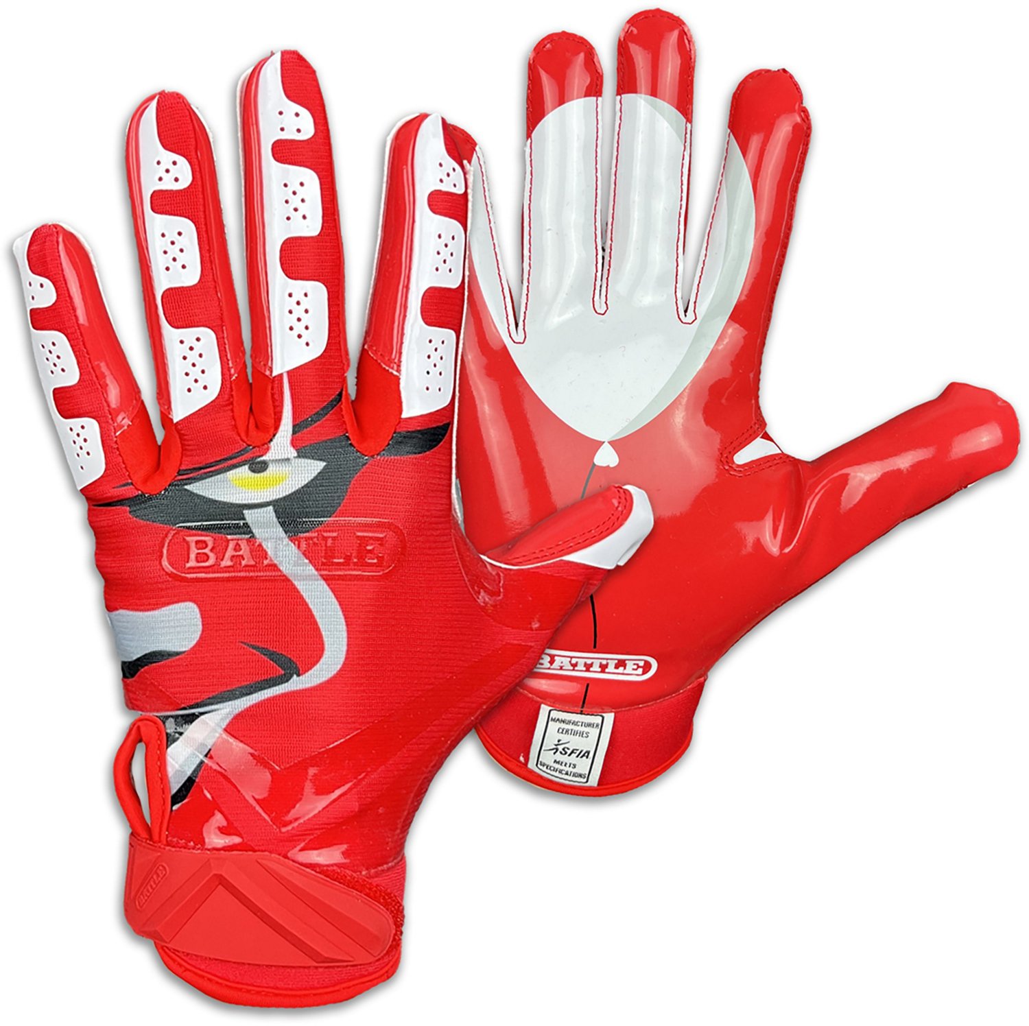 Battle Adults' Clown23 Double Threat Receiver Football Gloves - view number 2