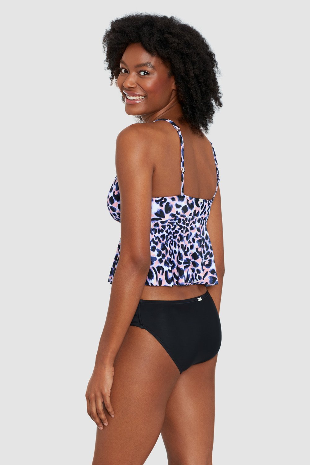 Freely Women's Ring Front A-Line Cropped Tankini  Swim Top - view number 2