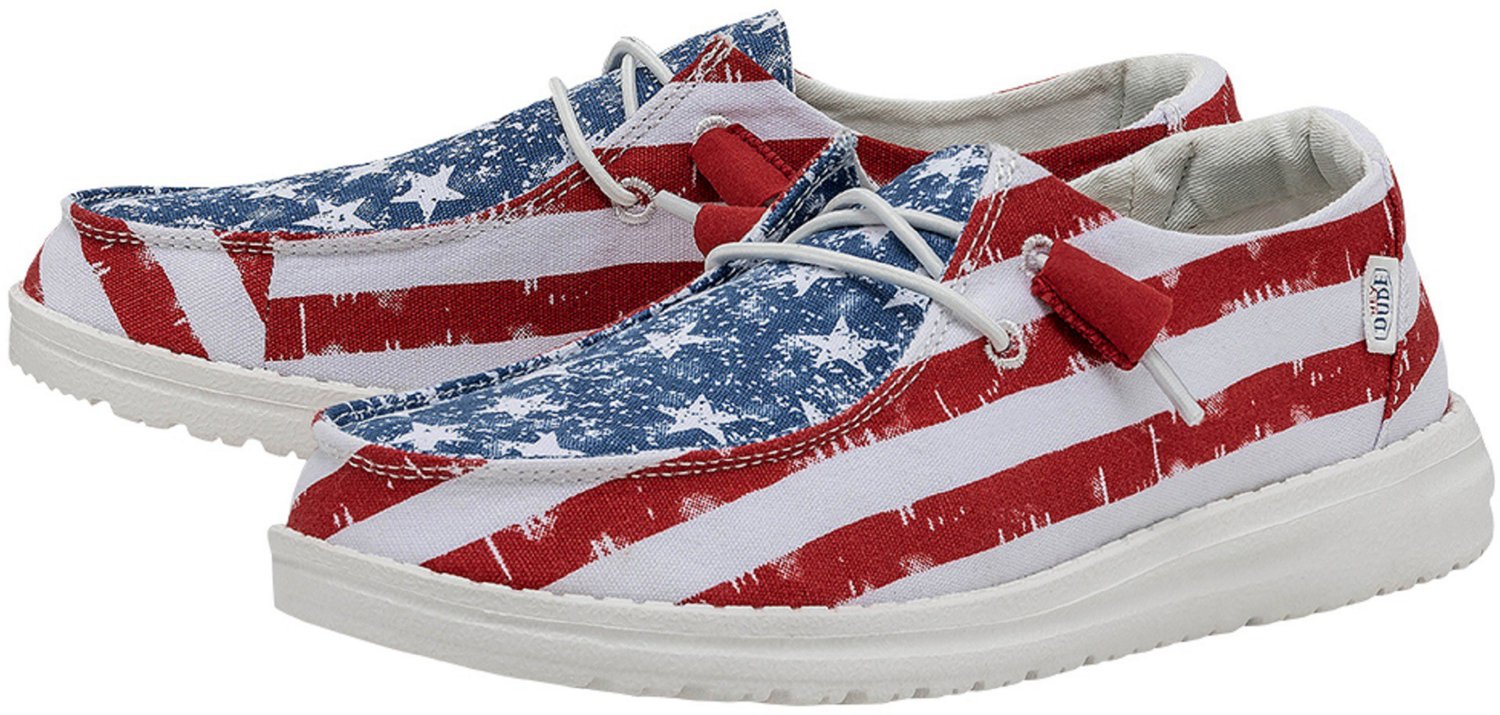 HEYDUDE Women's Wendy Patriotic Star Spangled Mocs | Academy