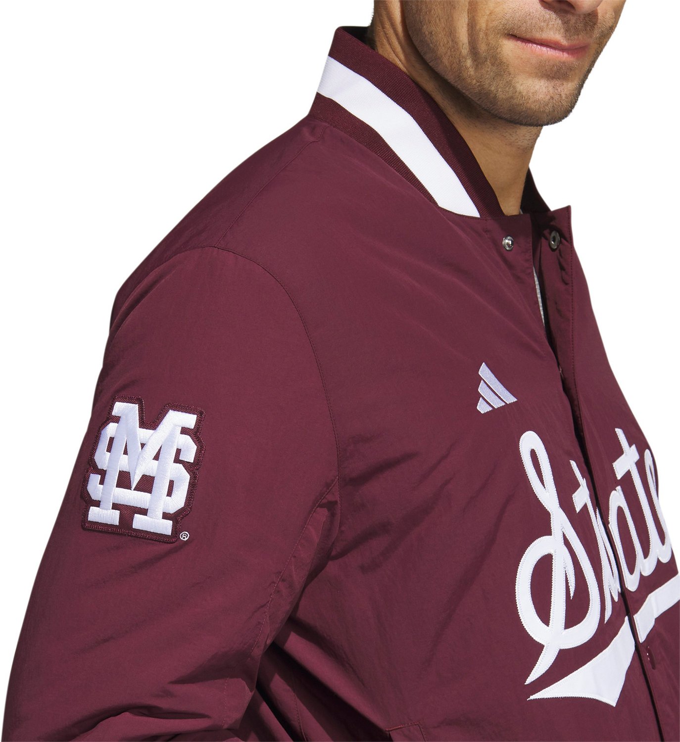 Texas A&M Aggies Adidas Coaches Maroon Baseball Jacket