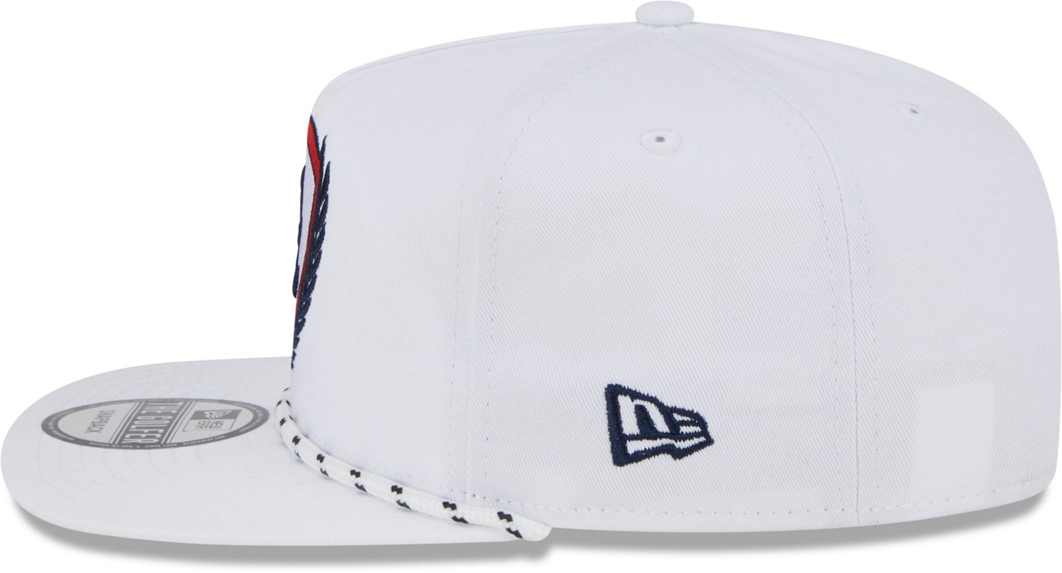 Men's Atlanta Braves New Era White Golfer Tee 9FIFTY Snapback Hat