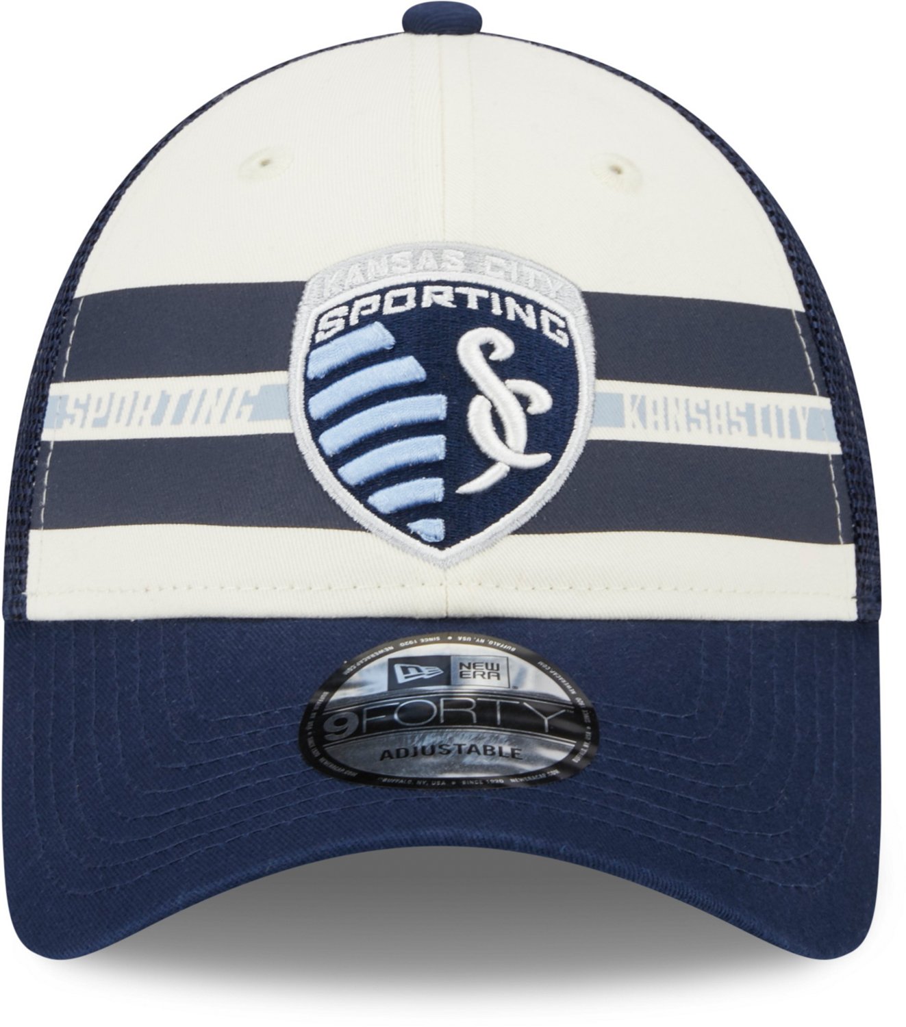 New Era Men's Sporting KC Team Stripes 9FORTY Cap - view number 2